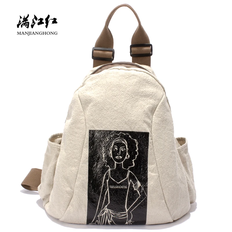 

Printing Casual Canvas Travel Backpack Women Large Capacity Ladies Shoulder Backpack Bag Leisure School Backpack For Girls 1359