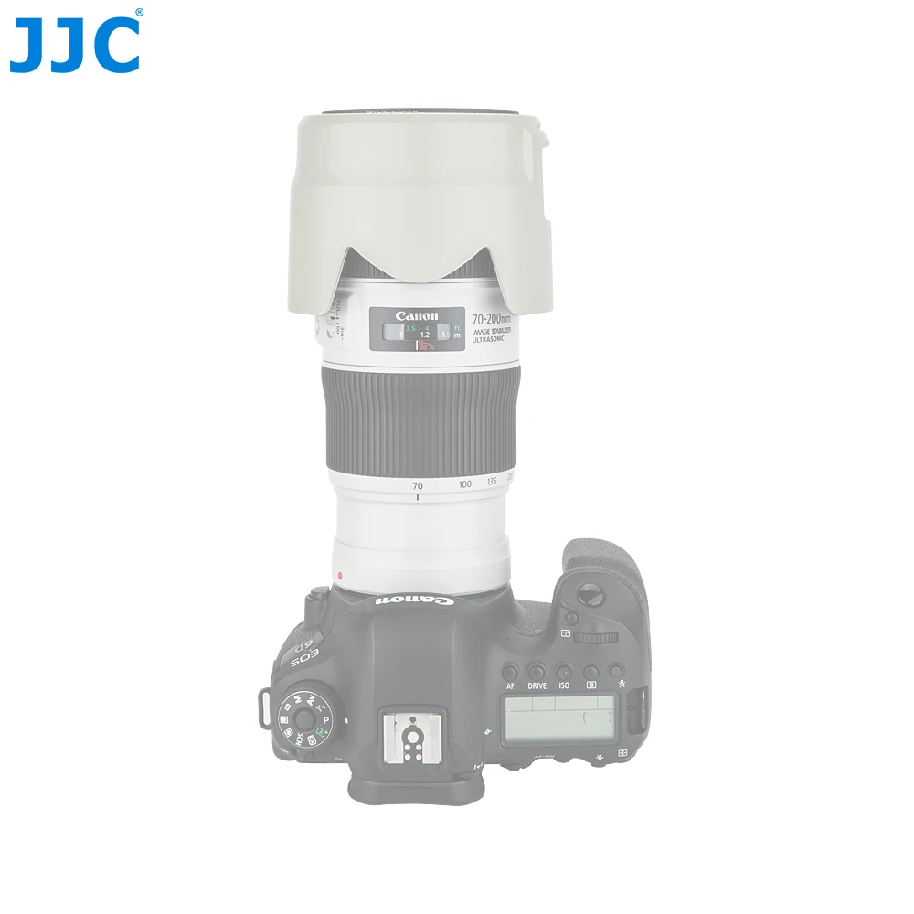 JJC LH-78B الأبيض عدسة هود لكانون EF 70-200 مللي متر f/4L IS II USM عدسة يستبدل ET-78B يسمح لوضع 72 مللي متر تصفية وغطاء العدسة