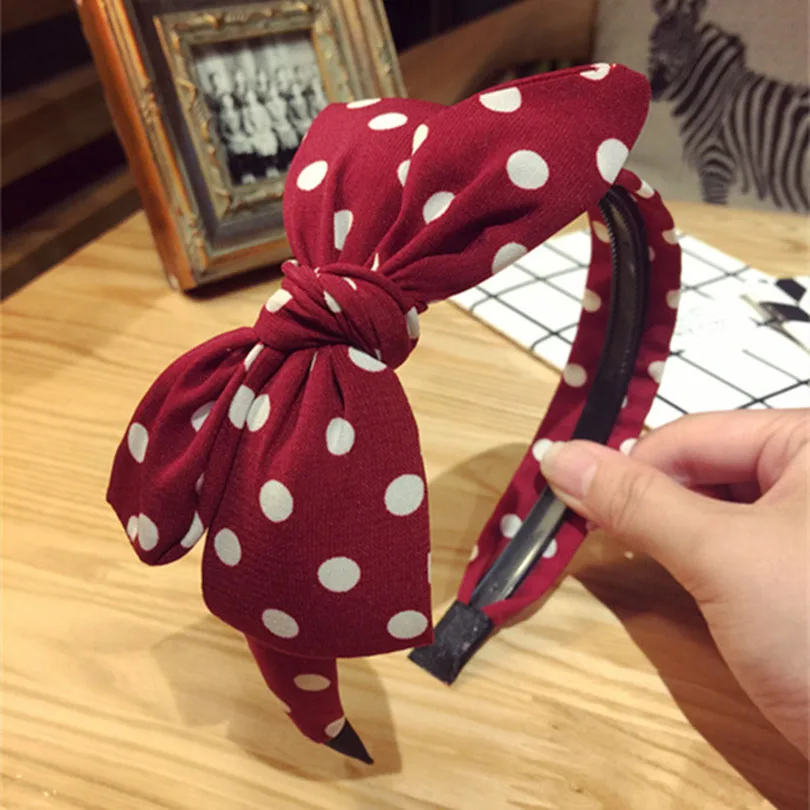 Haimeikang Big Bow Hair Band Headbands For Women Cute Sweet Headband Stripe/Plaid Hair Hoop Non-slip Fashion Hair Accessories