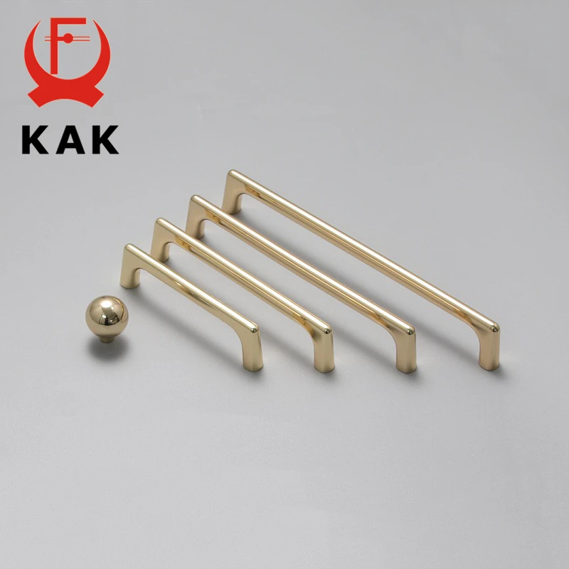 KAK – poignée de meuble en or brillant, couleur unie, idéale pour placard de cuisine