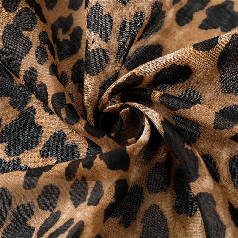 2025 herbst Winter Leopard Dot Quaste Viskose Schal Schal Frauen Drucken Halstuch Snood Luxus Marke Foulards Moslemisches Hijab Sjaal – Detail 16