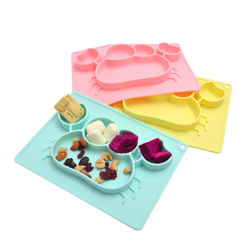 

Baby Feeding Mat Toddlers Silicone Placemat Dishwasher Microwave Oven Safe Fits Most High Chair Trays Tableware