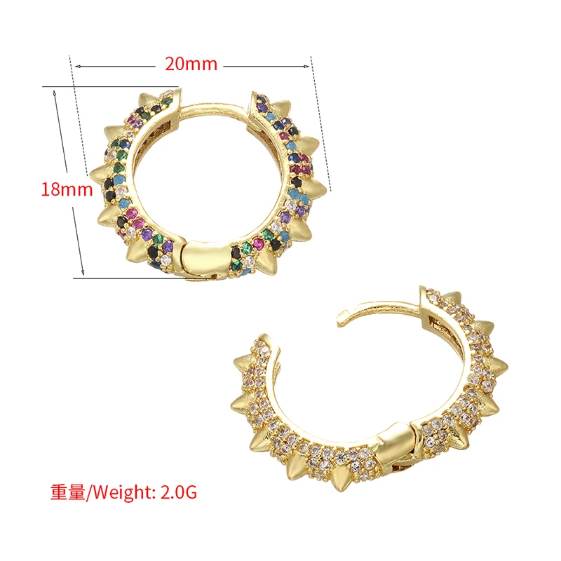 ZHUKOU 18x20mm Fashion crystal DIY Handmade ear rings for women Handmade Gold color Creative Earring Accessories model:VE76