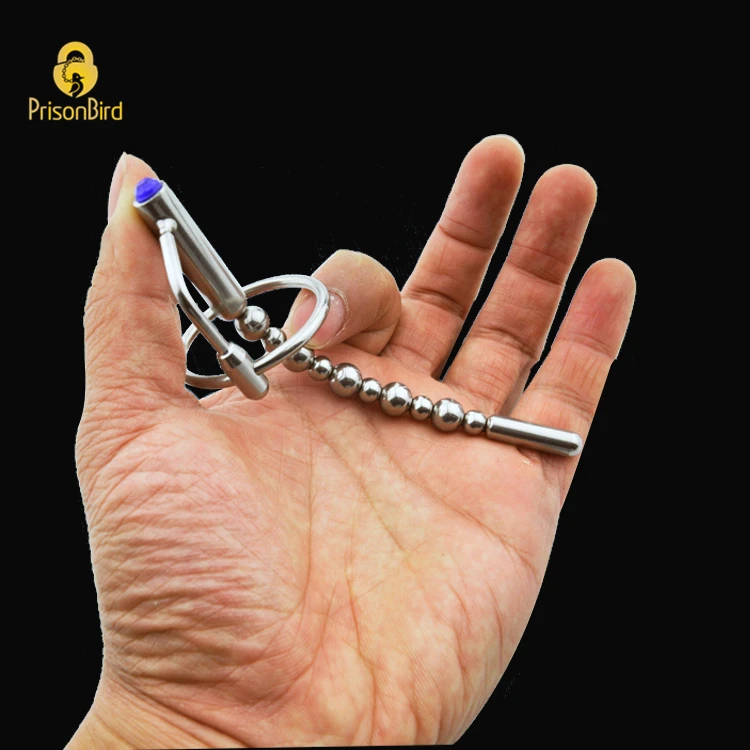 Chaste Bird Male Stainless Steel Urethra Catheter with 2 size Penis Ring Urinary Plug Sex Toy Urethra Stimulate Dilator A012