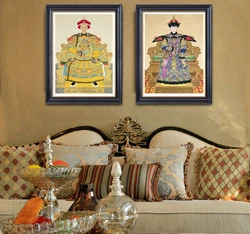 Canvas painting portrait wall decor art print home poster art Chinese traditional painting emperor empress Giuseppe Castiglione