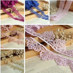2y/lot Venise Lace Trim, Lace Fabric , Rose Appliques Lace Ribbon , Alter Couture Supplies Vintage Style
