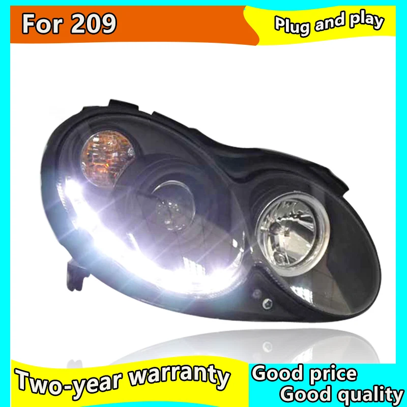 Auto stying Für Mercedes-Benz 2003-2009 W209 CLK200 230 280 320 350 LED Angel Eyes Drl LED Kopf Lichter Vordere Lampe