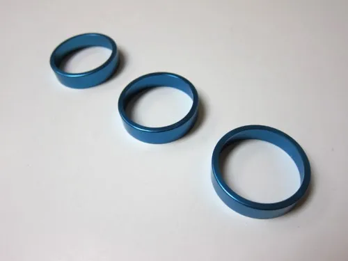 Aluminium Bezel For Climatronic Dial - Set of 3 Rings Ocean Blue - for VW Golf Jetta MK5 , Passat B6  EOS New Scirocco Tiguan