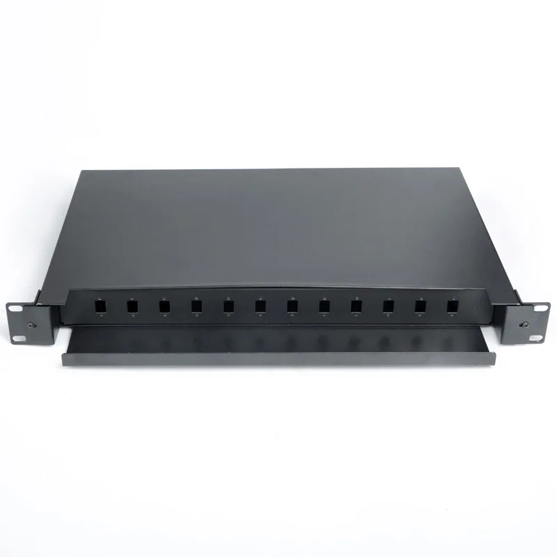 Drawer type Fiber optic terminal box 12 core Desktop SC FC LC without adapter pigtail 12 Ports Fiber optical Patch Panel