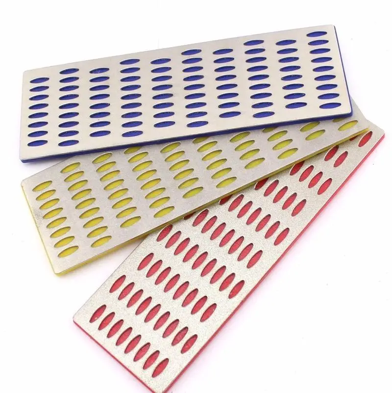 3 pezzi 2 "x 6" 240 600 1000 grana Kit affilatrici per pietre diamantate piatte sottili grana ILOVETOOL