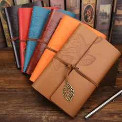 Vintage Traveler's Notebook Travel Journal Diary Planner Note Book Leather Cover A5 A6 Ring Binder Kraft Paper Blank Sketchbook