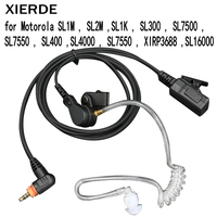 PPT Headphones with Mic for Motorola Radio SL1M SL1K SL1600 SL300 SL7500 SL400 SL4000 SL7550 Walkie Talkie Air Acoustic Tube