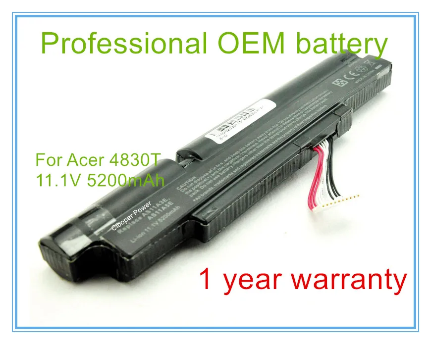 5200MAH Laptop Battery For 3830T 4830T 5830T AS3830T AS4830T AS5830TG AS11A5E AS11B5E AS11A3E 3ICR19/66-2