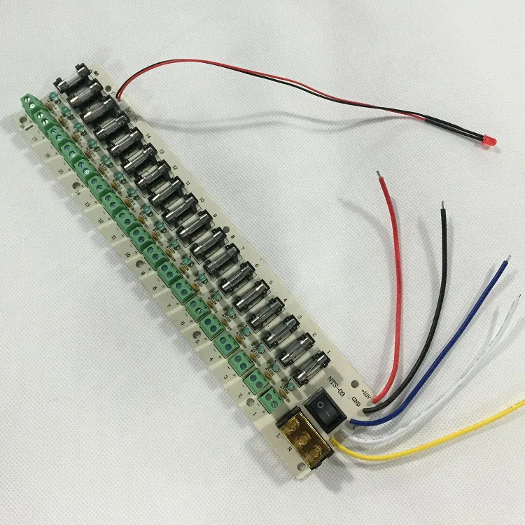 18 road power wiring board \ 18CH points line plate terminal for 15A 20A 30A 12V Switching power supply