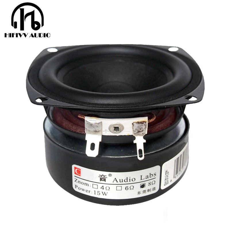 Alto-falante de 3 polegadas, escala completa, cone de papel, alumínio, fundição em bala, cesta de alumínio, 4ohm, 8ohm, 20w