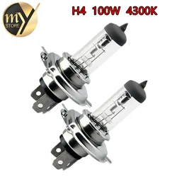 2pcs  H4 12V 100W /90W 4300K Yellow P43t Fog Halogen Bulb light running day Head Lamp car styling car light source parking
