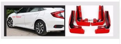 

FOR HONDA CIVIC 2016 2017 2018 ALL NEW 4-DOOR SEDAN MUDFLAPS MUD FLAP FLAPS SPLASH GUARD MUDGUARDS FRONT REAR FENDER MOLDED SET