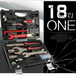 Bikehand Bicycle Repair Tool Kit 18 in 1 YC-728 Professional Bike Tool Box Shop/Home For Shimano Cycling Repair Case Tool Sets