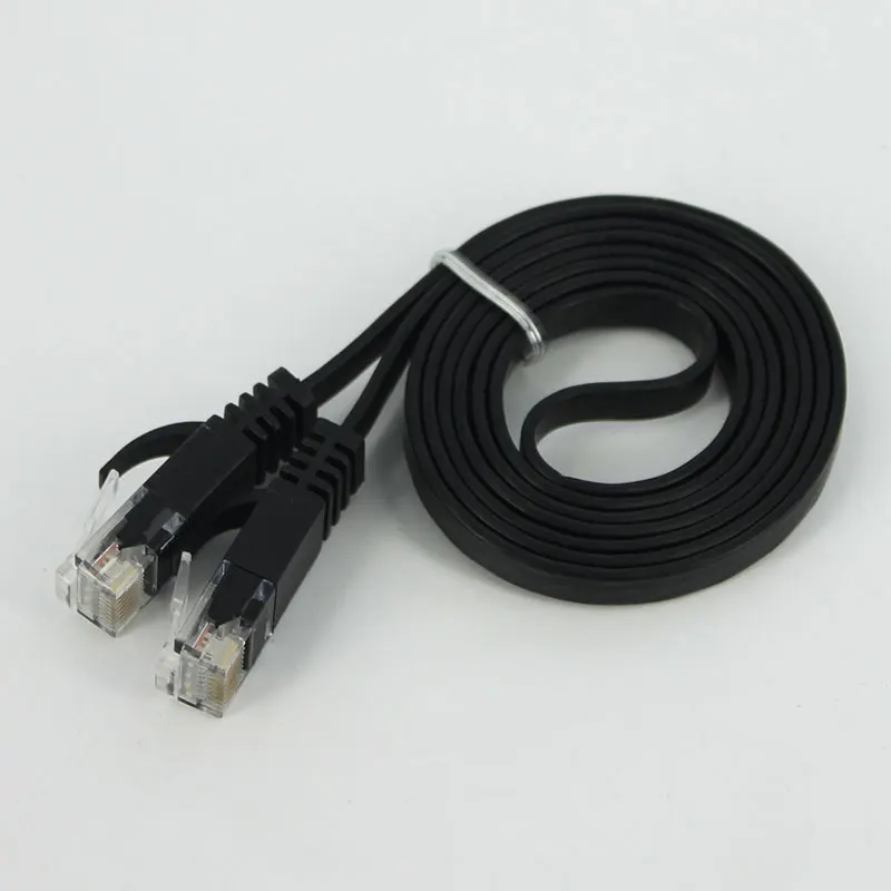 Câble réseau Ethernet LAN CAT6 pour PC, port RJ45, en cuivre pur, ultra-mince, plat, pour routeur d'ordinateur portable, PS4, XBOX