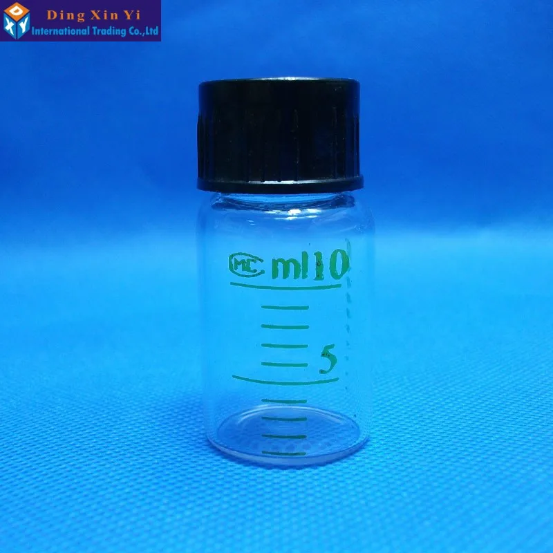 10ML10pcs/lot Glass Vials glass sample bottles Serum bottle graduated Pyrex or Duran glassware