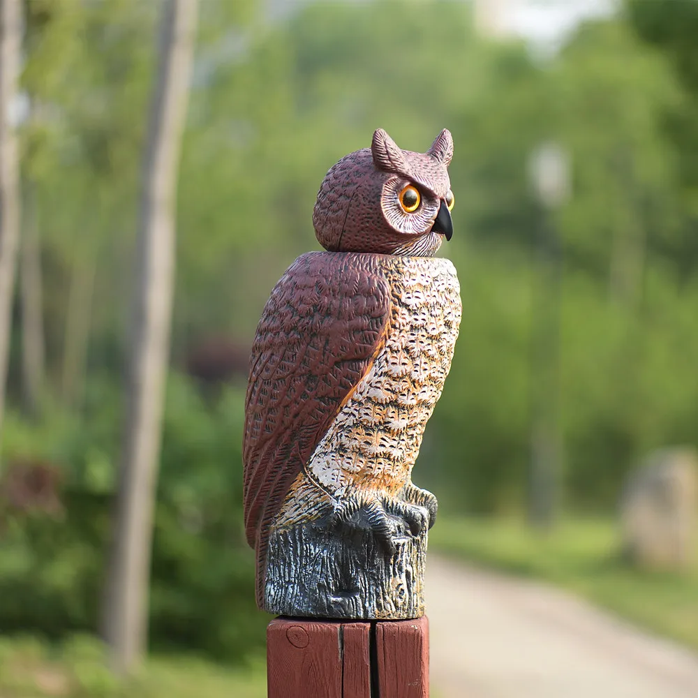 ZILIN Plastic rotating head owl decoy / wind action owl decoy  18*19*46 cm factory outlet