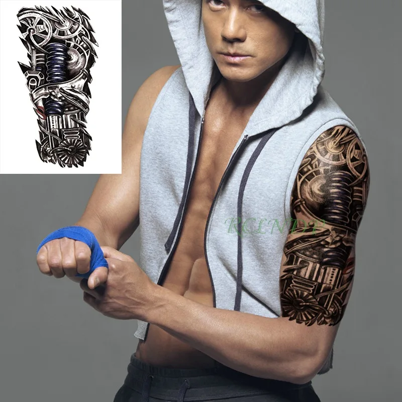 Waterproof Temporary Tattoo Sticker 3D robot arm stickers tatto flash tatoo fake tattoos for men