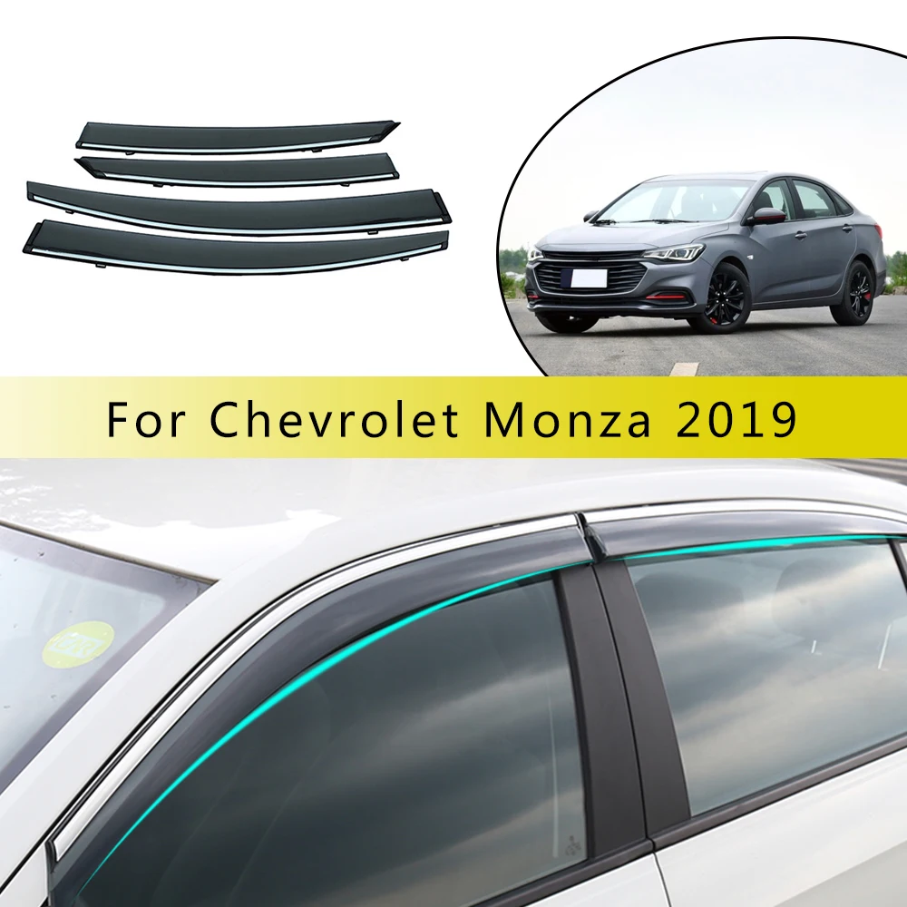 Car Sunny visor Car Styling For Chevrolet  MONZA 2019 Smoke Window Sun Rain Visor Deflector Accessories