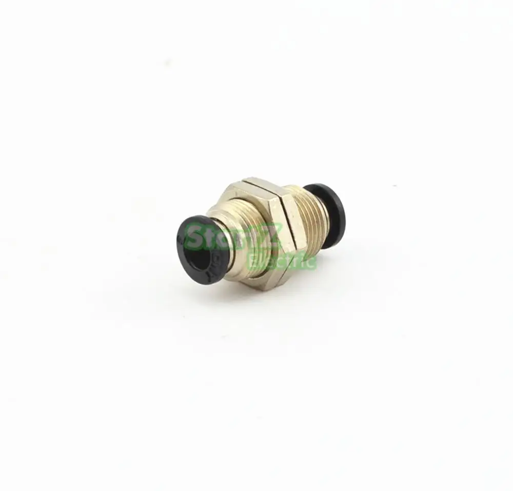 5PCS  6MM Pneumatic  Bulkhead   Straight  Push In Quick Fitting Connector Union PM-06