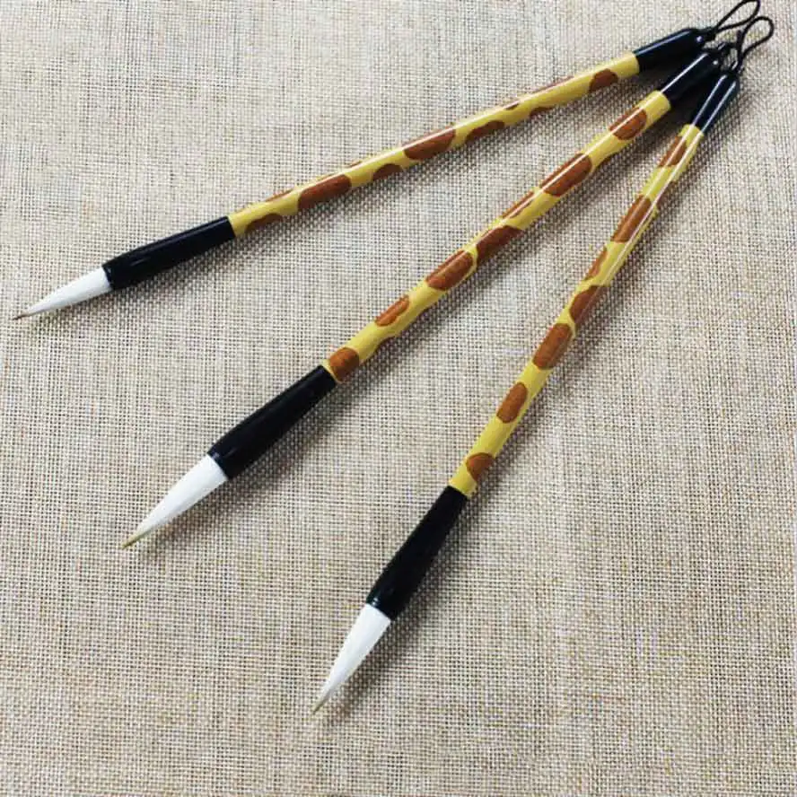 3 pieces/pack Chinese Calligraphy Brushes Pen Weasel Hair Paint Brush for Painting Art Supply