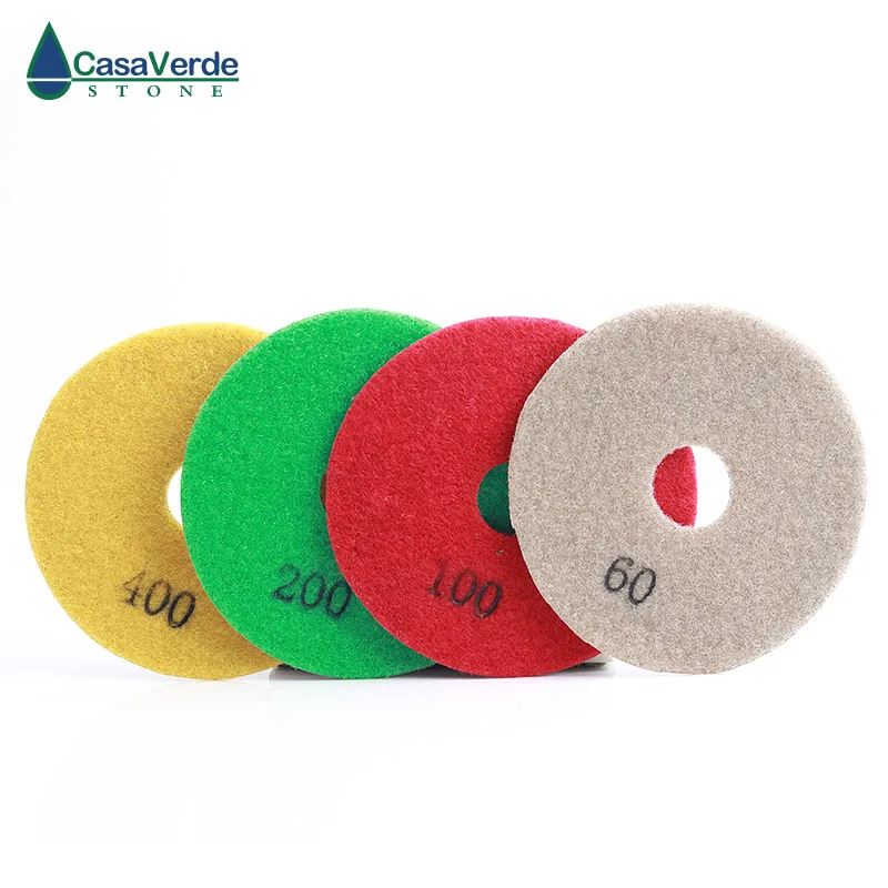 Free Shipping  4 Inch Electroplated Polishing Pads Dry And Wet For Grinding Granite Abrasive
