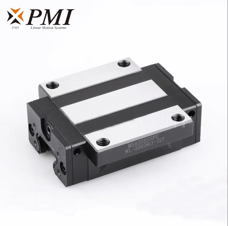 4pcs Original Taiwan PMI block MSA15E MSA15ESSFC N linear guideway slide Carriage MSA15E-N for CO2 laser machine CNC router