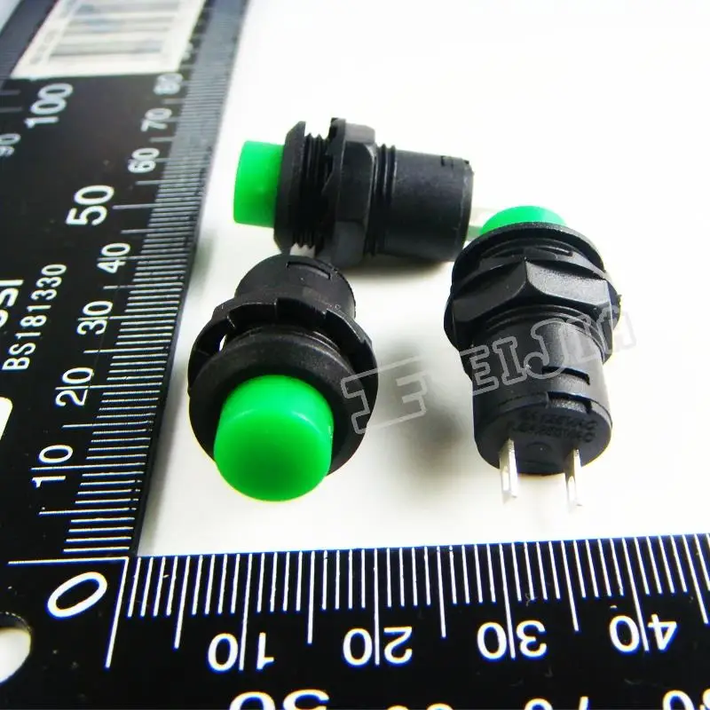 DS-425B Button color Green 1A/250VAC ON-OFF 2Pin Non Self-locking Push Button Switch (Self reset switch) 20Pcs/lot