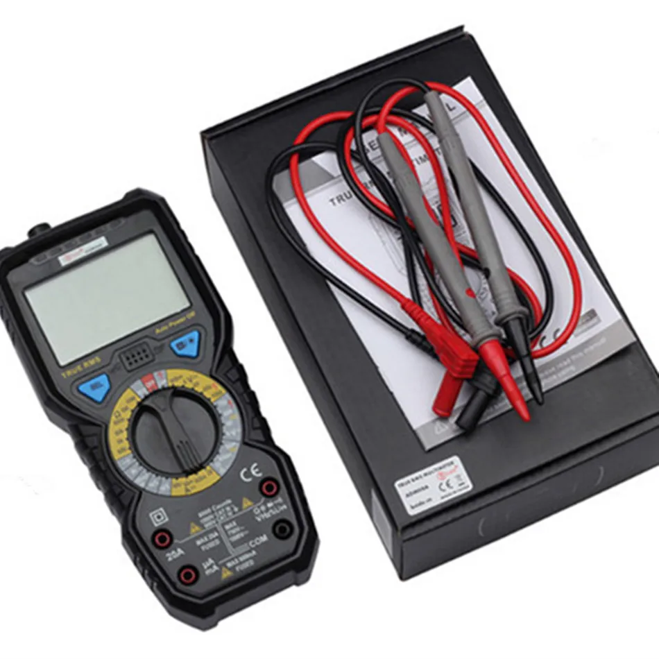 ADM08A Auto Range Digital Multimeter 6000 Counts True RMS LCD Display Frequency Diode NCV Tester Multitool