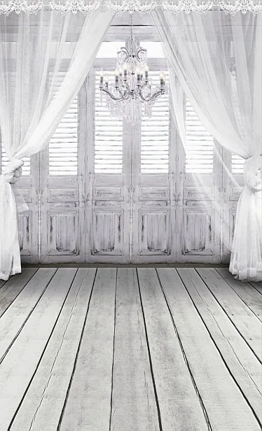 

VinylBDS 10X10FT White Door Wedding Photography Backdrop Background Wooden Wedding Studio Backdrop