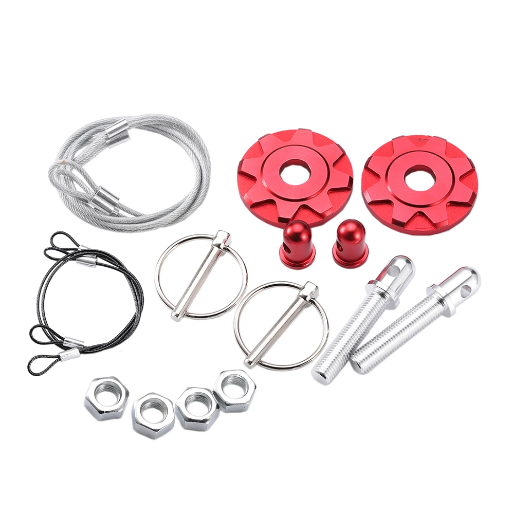 R-EP سباق هود قفل ل العالمي سيارة التركيز MK2 هوندا سيفيك 2019 الألومنيوم هود دبابيس قفل كليب سريعة مزلاج حبل