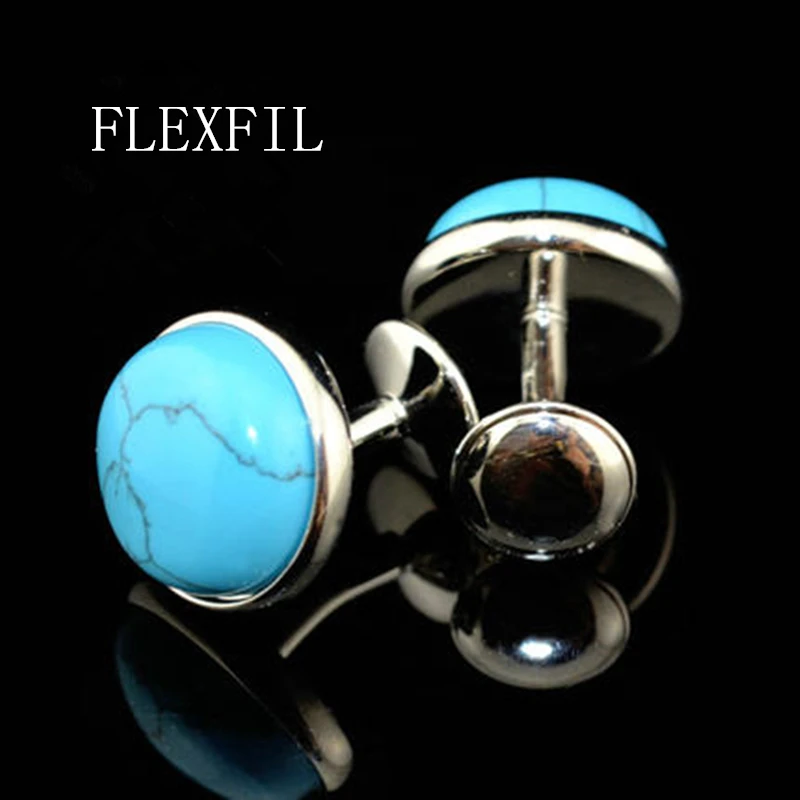 Jewelry shirt cufflinks for mens Gift Fashion Luxury Wedding blue Cuff link Novelty Button High Quality Free Shipping