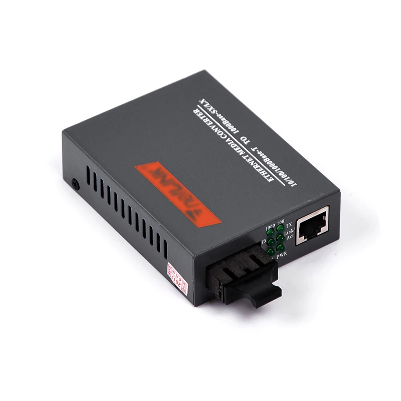 1pcs HTB-GM-03 10/100/1000M fiber transceiver 1 RJ45+2 SC Port 2KM multimode Dual Fiber Media Converter