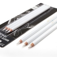 Professional 3Pcs White Sketch Charcoal Pencils Standard Pencil Drawing Pencils Set For School Tool Painting Art Supplies