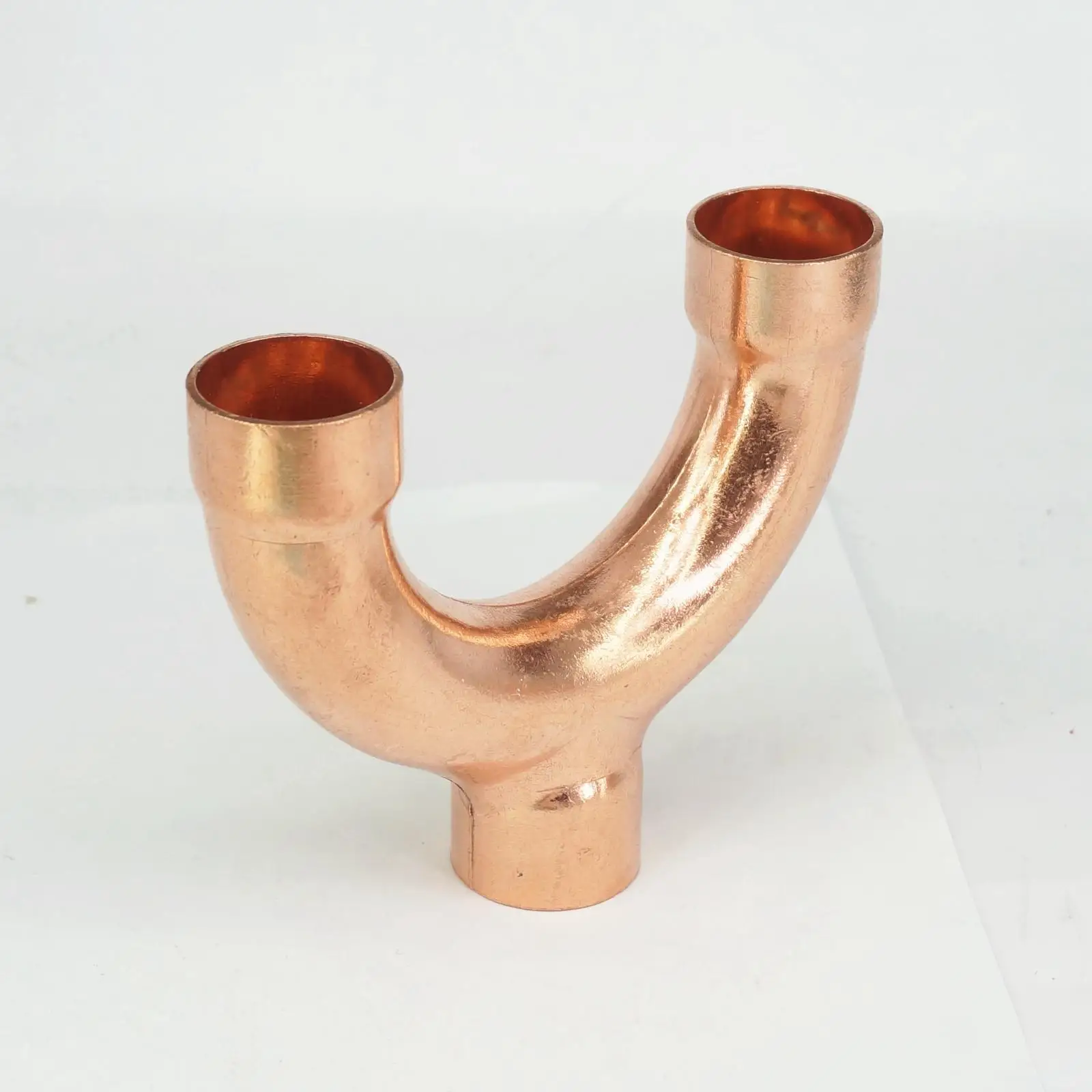 

32x1.6x125mm Copper End Feed Equal Y 3 Ways Welding Pipe Adapter Fitting Air Conditioner Refrigeration Gas Water Oil