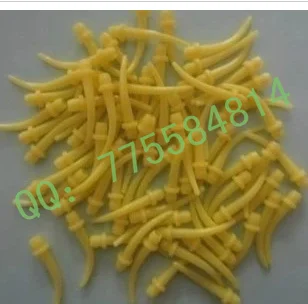 10pcs yellow Silicon rubber small elbow dental parts materials