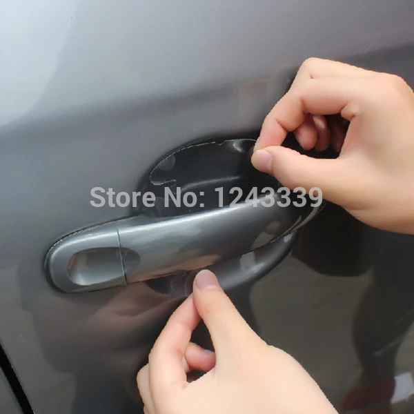 Personalized car door bowl sticker Door Handle Protective protection film Decorative Stickers (4 Piece/set)