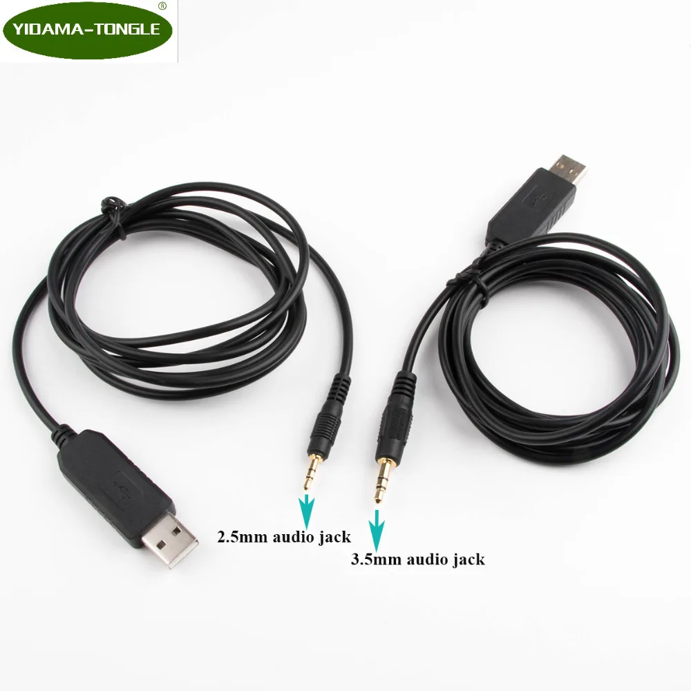 

Silicon CP2102 USB to RS232 Gold Plated 3Poles 2.5mm 3.5mm Plug Audio Jack Adpater Converter Cable 6ft