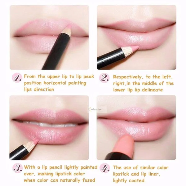 12Pcs Waterproof Lip Liner ดินสอไม้ Lipliner ปากกาสำหรับริมฝีปากที่แตกต่างกันสี Beauty เครื่องสำอางสตรีเครื่องมือ