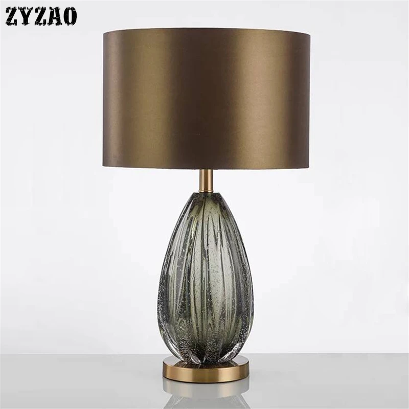 americano simples lampadas de mesa de vidro de luxo criativo pos moderno designer sala de estar decoracao para casa luzes da mesa de cabeceira quarto lampadas 01