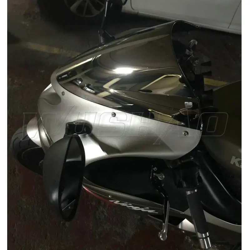 Double Bubble Windshield WindScreen Screen For 2005 2006 2007 2008 Kawasaki Ninja 636 ZX6R ZX-6R ZX10R ZX-10R ZX 6R 10R Black