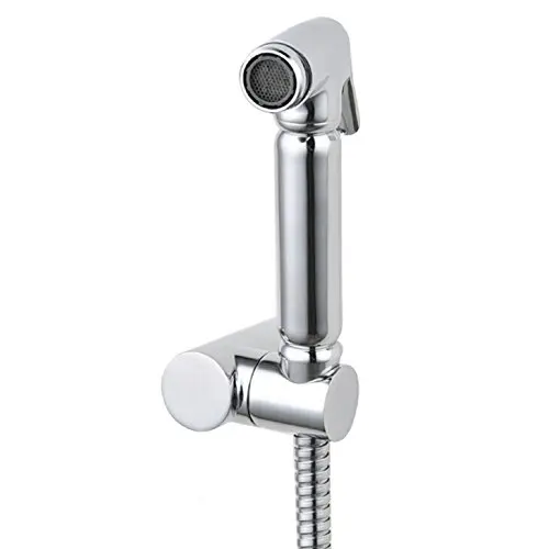 Brass Toilet Hand Held Bidet Spray Shower Kit with 47inch Hose and ABS Bracket Holder Wall Mounted Chrome Finished for Bathroom