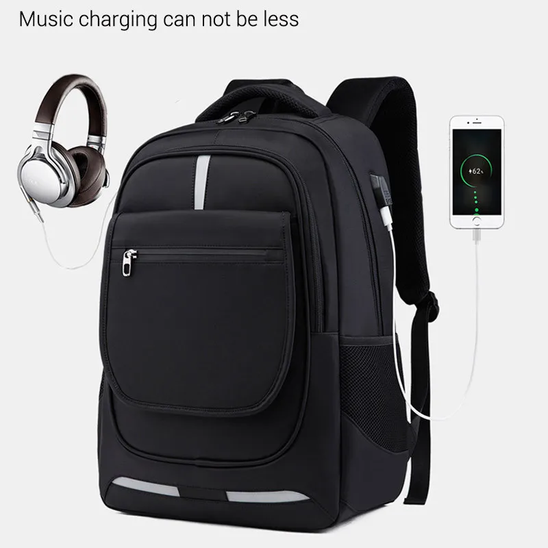 VM FASHION KISS 17 Inch Laptop Bagpack Waterproof Oxford Fabric Men Business  Backpack Best Anti-theft Usb Charging Travel