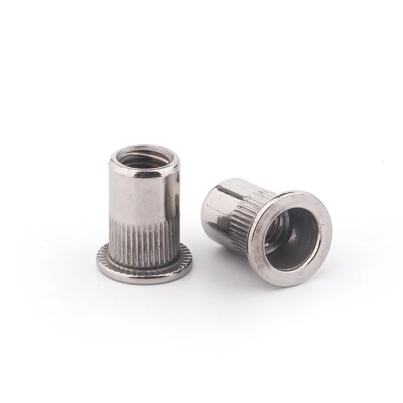 2-20pcs M3 M4 M5 M6 M8 M10 M12 304 Stainless Steel Rivnut Flat Head Threaded Rivet Insert Nutsert Cap Rivet Nut