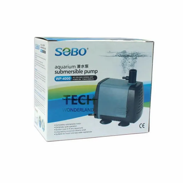 Submersible pump for aquarium fish tank water pump ultra silent water circulation and filtration fountain pump SOBO WP-4000