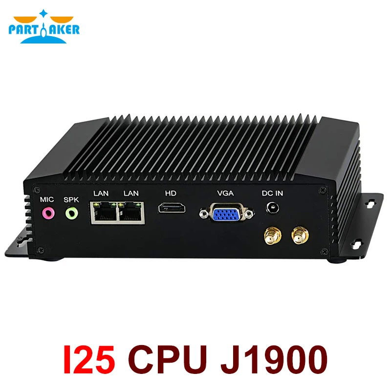 Dual LAN Mini PC Windows 7 Fanless Mini PC Celeron J1900 Pentium N3520 N2920 RS485 COM USB WIFI อุตสาหกรรม PC เดสก์ท็อปคอมพิวเตอร์